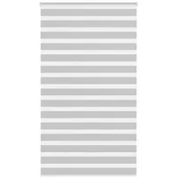 VidaXL Zebrarollo Hellgrau 130x200 cm Stoffbreite 125,9 cm Polyester