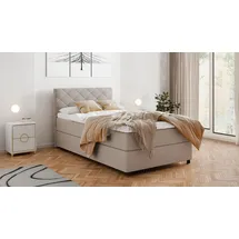 Homesy Boxbett, Beige, Holz, Mode, 120x200 cm, Oeko-Tex® Standard 100, Schlafzimmer, Betten, Boxspringbetten
