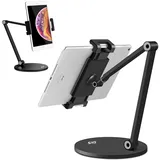 KABCON Tablet-Ständer, 360 ° drehbar, Multi-Winkel, Augenhöhe, Aluminium, solider langer Arm, Tablet-Ständer für iPad-Serie, Microsoft Surface Tablet-Serie, Samsung Galaxy Tabs, Kindle Fire etc