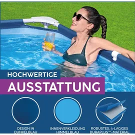 BESTWAY Steel Pro Frame Pool 300 x 201 x 66 cm inkl. Filterpumpe