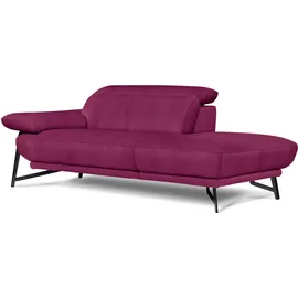 Egoitaliano "Anais, erstklassiges Designsofa, Breite 179 cm, Fußfarbe schattengrau", Kopfteil verstellbar, Luxus-Microfaser, (fuchsia), lila