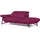 Egoitaliano "Anais, erstklassiges Designsofa, Breite 179 cm, Fußfarbe schattengrau", Kopfteil verstellbar, Luxus-Microfaser, (fuchsia), lila