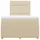 vidaXL Boxspringbett mit Matratze Creme 120x200 cm Stoff