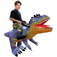 CIBES T-Rex-Kostüm, aufblasbares Dinosaurier-Kostüm, Erwachsenen-Dinosaurier-Kostüm, aufblasbares Entertainer-Kostüm (B)