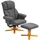Homcom Relaxsessel mit Hocker Textil 79 x 104 x 80 cm Dunkelgrau