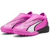 Puma Ultra Match LL TT MID JR Soccer Shoe, Poison PINK White Black, 36 EU