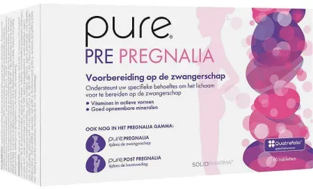 Pure Pre Pregnalia Vorbereitung Auf Die Schwangerschaft Nahrungsergänzungsmittel 60 Tabletten
