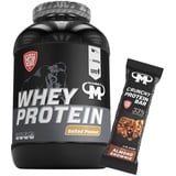 3kg Mammut Whey Protein Eiweißshake - Set inkl. Protein Shaker, Riegel, Powderbank oder Tasse (Salted Peanut, Mammut Protein Bar - Almond Brownie)