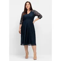 sheego Etuikleid Blau 52