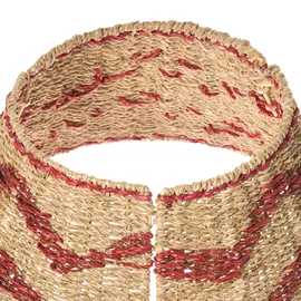 Beliani Weihnachtsbaumkragen HIVER Seegras Rot 51 cm