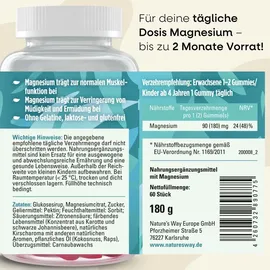 Nature's Way Magnesium Gummibärchen 180 mg 60 St.