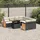 vidaXL Garten-Lounge-Set 9-tlg. schwarz/weiß