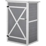 Outsunny Gartenhaus Geräteschrank 0,56 x 1,17 m Schwarz