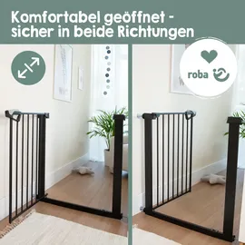 roba Treppenschutzgitter easySafe+ 75-82 cm Schwarz