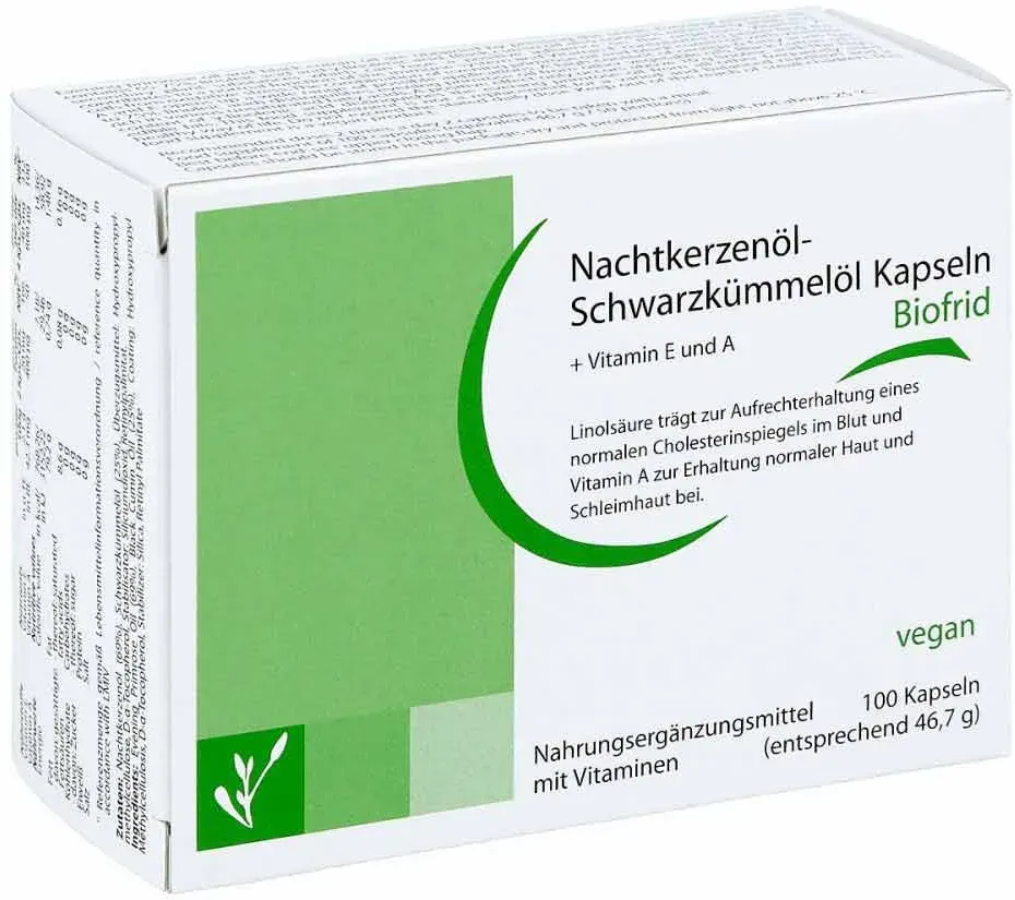 Nachtkerzenöl-Schwarzkümmelöl Kapseln Biofrid