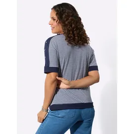 Casual Looks Ringelshirt Blau/Weiß 50
