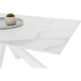 Stolkom Noah Weiß Marmor 110 x 40 x 70 cm
