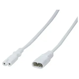 Logilink 2m, IEC 60320-C8/IEC 60320-C7 Weiß
