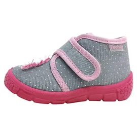 Fischer Markenschuh Klett-Hausstiefel Grau 24
