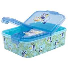 Bluey Kinder Brotdose Lunchbox mit 3 Fächern & tollem Design | Gr.: onesize
