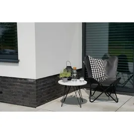 Lesli Living Buffalo Gartenstuhl 75 x 75 x 87 cm schwarz klappbar