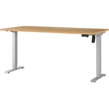 Germania Schreibtisch Boras Navarra-Eiche / Silber