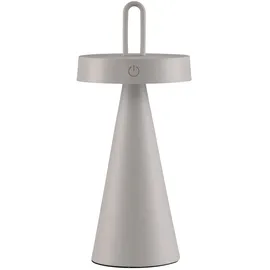 just light. Akku LED-Tischlampe ALWA, H 28,9 cm - Greige Kunststoff - Silikon - dimmbar