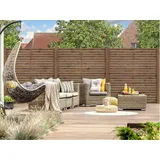 WOODTEX Sichtschutzelement 180 x 4 cm Braun Holz