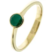 Jobo Goldring JOBO Gr. 52, gold (gelbgold 333), Fingerringe, Damen, 52, Gelbgold 333, Goldring, 333 Gold mit Smaragd
