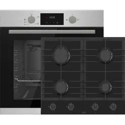 Gasline Set GB850-FIX Gas Einbaubackofen + Einbau Gaskochfeld GAG6GLG