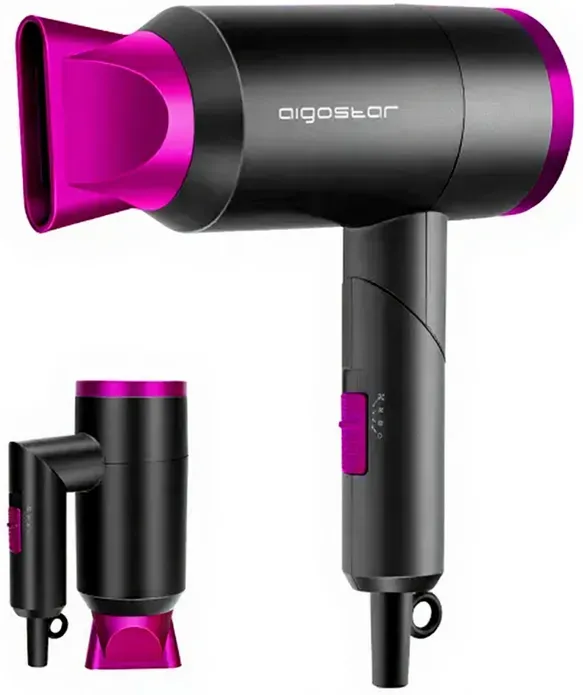 Aigostar Faltbarer Reise-Haartrockner 1400-1800W mit 3 Einstellungen und 1,8m Kabel