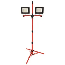 BOXTEC LED 100W (2x50W) Strahler auf Teleskopstativ 5m Gummikabel IP65