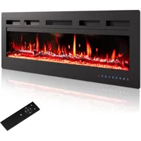 PURFINO 36"/92cm Elektrokamin Wandkamin - Einstellbare 12 Farben LED Flamme & Knistereffekt, 900W/1500W Elektro Kamin mit Heizung und 15-30°C Thermostat, Intuitiver Touchscreen & Fernbedienung