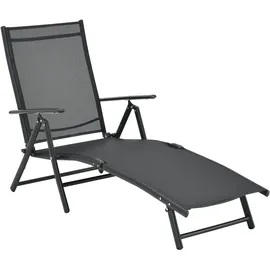 [en.casa] Sonnenliege Alborea Schwarz