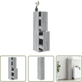 The Living Store - Vidaxl Apothekerschrank Grau Sonoma 30x41x144,5 Cm Holzwerkstoff