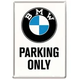 Nostalgic-Art Retro Blechpostkarte, 10 x 14 cm, Dekoration, Skulpturen – Parking Only White