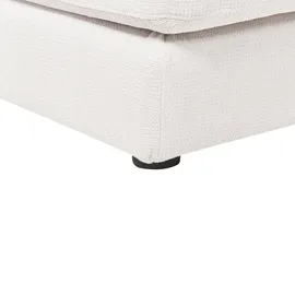 Beliani Ecksofa 5-Sitzer LOFOTEN Stoff Cremeweiß linksseitig