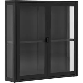 VCM Hängevitrine Brisbane 80 x 18 x 80 cm Schwarz