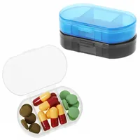 WLLHYF 3 Stück Klein Pillendose mit 3 Fächern Kunststoff Feuchtigkeitsbeständig Pillen Organizer Tragbare Tablettenbox für Medikamente, Vitamine, Nahrungsergänzungsmittel (Schwarz, Grün, Weiß)