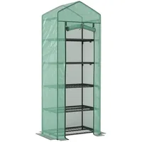 furnicato Mini-Gewächshaus Kunststoff Grün Blankglas 0 mm 0 m2