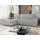 Sofnet Ecksofa Totti L Cord 2-Sitzer Grau