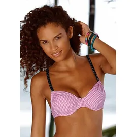 Buffalo Bügel-Bikini-Top Damen rosa-schwarz Gr.38 Cup E