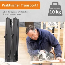 Lemodo Arbeitsbock 2er Set Stahl schwarz höhenverstellbar