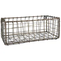Ib laursen Wandkorb aus Metall, antikes Messing, Draht-/Aufbewahrungs-Organizer