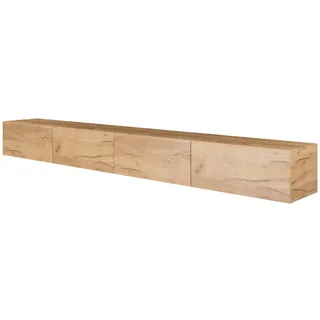 Planetmöbel TV Board WEST Gold Eiche 280 cm (2 x 140 cm)