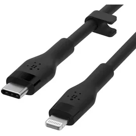 Belkin BoostCharge Flex USB-C Kabel mit Lightning Connector 2 m, Schwarz