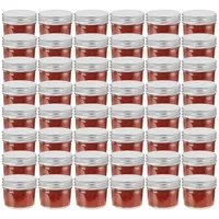 VidaXL Marmeladengläser mit Silbernen Deckeln 48 Stk. 110 ml
