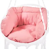 Svita Kissen für Hängesessel Sitzpolster Kissen Hängekorb Leinen-Mischung Rosa