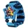 GoKi Holzuhr mit elastischem Armband bewegliche Zeiger Blau/Dunkelblau