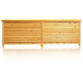 MuCoLa 170CM xxl Holz Bank Auflagenbox Kissenbox Gartenbox Gartentruhe Truhe Holztruhe